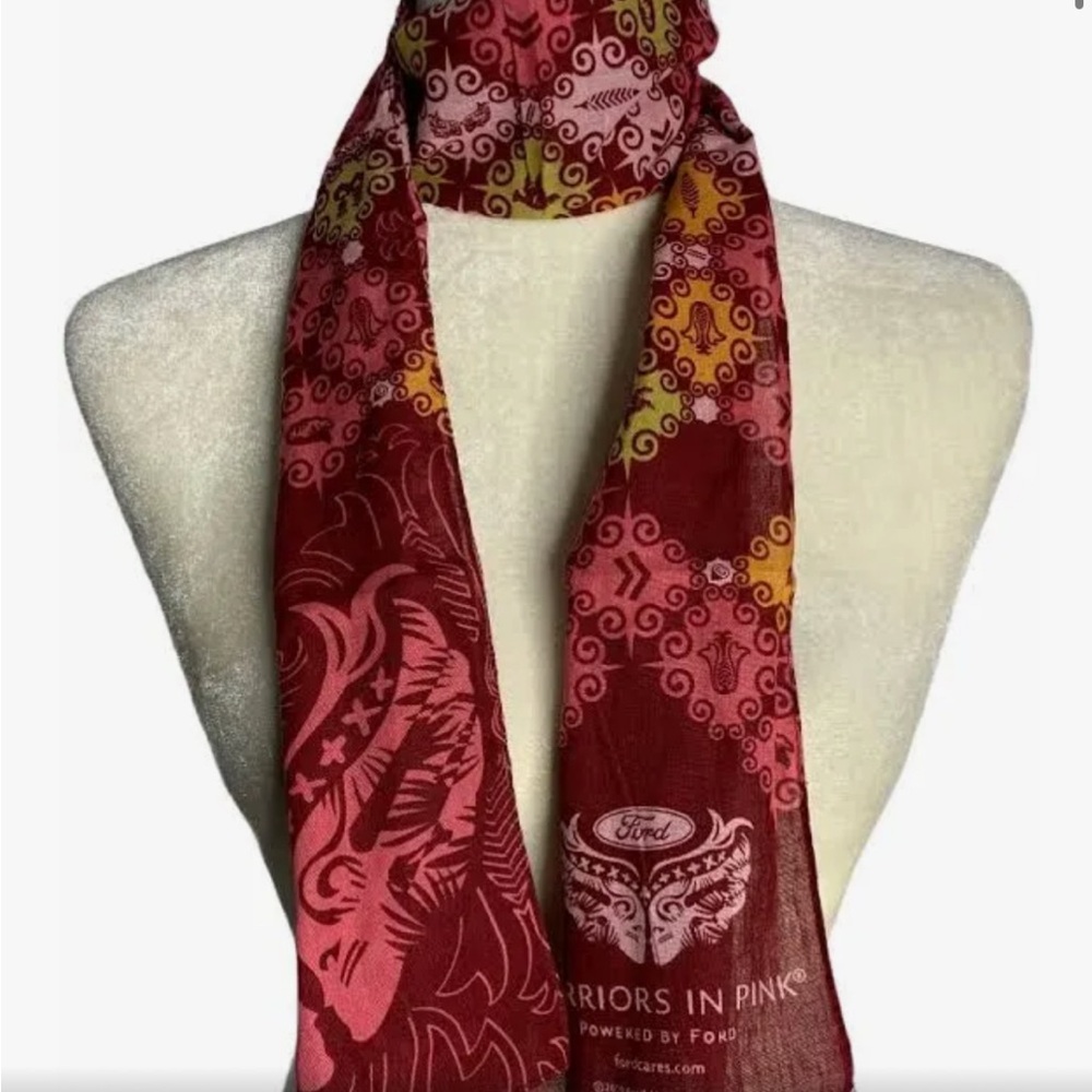 Ford Warriors in Pink Patterned Scarves NEW NIP 2010 Breast Cancer Awareness